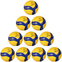 10er Ballpaket MIKASA V333W School Pro Volleyball 000 -...