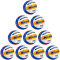 10er Ballpaket MIKASA BV550C Beach Pro-ÖVV Beachvolleyball 000 - blau/gelb/weiß 5