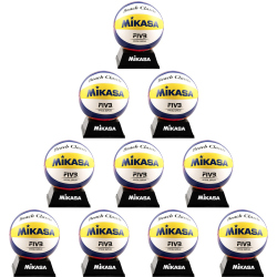 10er Ballpaket MIKASA BV1.550C* Mini Beachvolleyball 000...