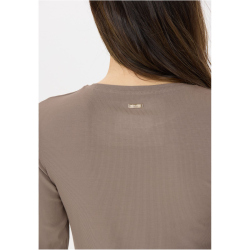Athlecia Tinashe Rib Langarmshirt Damen 1292 - greige 34