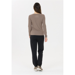 Athlecia Tinashe Rib Langarmshirt Damen 1292 - greige 34