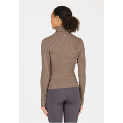 Athlecia Jelina Ribbed Turtleneck Langarmshirt Damen 3040 - fallen rock 36