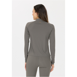 Athlecia Grina 1/2-Zip langarm Trainingsshirt Damen 1013 - gunmetal 34