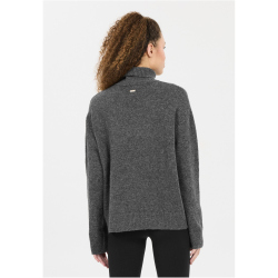 Athlecia Daviana High Neck Strickpullover Damen 1011 - dark grey melange 36