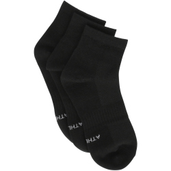 3er Pack Athlecia Comfort-Mesh Sustainable Quarter Cut Socken Damen 1001 - black 39-42
