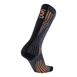 UYN Kaschmir Skisocken Damen grey stone/copper 35-36