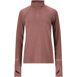 ENDURANCE Canna V2.0 Melange 1/2-Zip Laufshirt Damen 4321 - rose taupe 36
