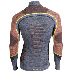 UYN Ambityon Funktionsshirt Turtleneck Herren black melange/orange/yellow S/M