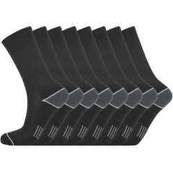 8er Pack ENDURANCE Hoope Crew Socken 1001 - black 31-34