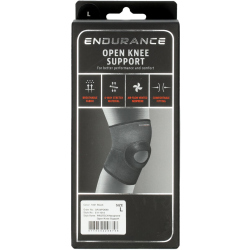ENDURANCE Protech Neopren Offene Kniebandage 1001 - black S