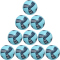 10er Ballpaket hummel hmlEVOLUTION Energizer AR harzfreier Handball für Hallen mit Harzverbot 7637 - light blue/marine 1