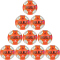 10er Ballpaket Select EHF Euro Women Handball pink/weiß/grün 0