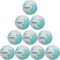10er Ballpaket hummel hmlSTAR Training Handball Kinder 9426 - off white/light blue/yellow 1
