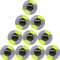 10er Ballpaket Kempa Spectrum Synergy Pro Handball cool grau/fluo gelb 2