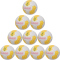 10er Ballpaket hummel hmlCLASSIC Training Handball 9431 - off white/yellow/red 3