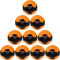10er Ballpaket Kempa Buteo Handball orange/schwarz 2