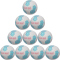 10er Ballpaket hummel hmlCLASSIC Energizer Handball 9428 - off white/light blue/red 3