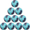 10er Ballpaket hummel hmlCLASSIC Handball Kinder 7592 - light blue/marine/red 1