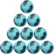 10er Ballpaket hummel hmlCLASSIC Handball Kinder 7590 - light blue/marine/green 00