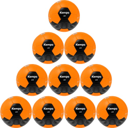 10er Ballpaket Kempa Leo Handball orange/schwarz 3