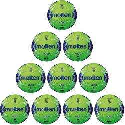 10er Ballpaket molten H3A4000-GB Handball Wettspielball...
