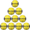10er Ballpaket molten H2A3400-YN Handball Trainingsball gelb/blau 2