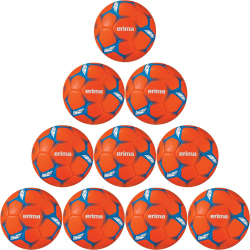 10er Ballpaket erima Flash Junior Handball orange/blau 00