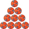 10er Ballpaket erima Flash Junior Handball orange/blau 00