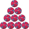 10er Ballpaket erima Flash Handball Trainingsball pink/curacao 1