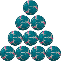 10er Ballpaket erima Flash Duro Handball Trainingsball...