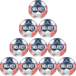 10er Ballpaket Select EHF Euro 2026 Handball blau/rot 0
