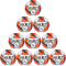 10er Ballpaket Select EHF European League Handball 2025/26 weiß/rot 1