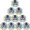 10er Ballpaket Select EHF Champions League Handball 2025/26 blau/weiß 0