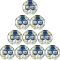 10er Ballpaket Select Ultimate EHF Champions League Handball Spielball 2025/26 blau/weiß 3