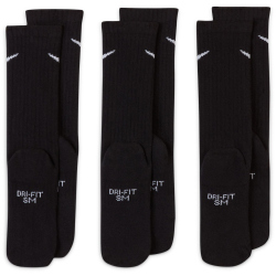 3er Pack NIKE Everyday Cush Crew Socken Kinder 010 - black/white 38-42