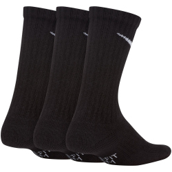 3er Pack NIKE Everyday Cush Crew Socken Kinder 010 - black/white 38-42