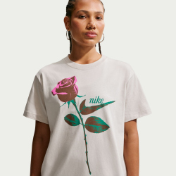 NIKE Sportswear Classic T-Shirt Damen 072 - light bone S
