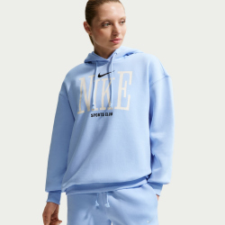 NIKE Sportswear Phoenix Fleece French Terry Oversize Hoodie Damen 407 - hydrogen blue/black XS