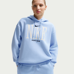 NIKE Sportswear Phoenix Fleece French Terry Oversize Hoodie Damen 407 - hydrogen blue/black XS