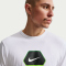 NIKE Sportswear T-Shirt Herren 101 - white/electric green XS