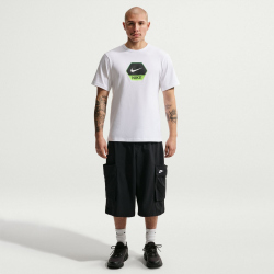 NIKE Sportswear T-Shirt Herren 101 - white/electric green S