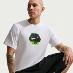 NIKE Sportswear T-Shirt Herren 101 - white/electric green S