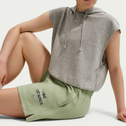 NIKE Fleece Boyfriend Shorts Damen 371 - olive aura S