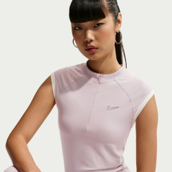 NIKE 1/4-Zip Tanktop Damen 019 - platinum violet/sail S