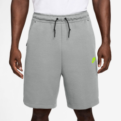 NIKE Tech Fleece Shorts Herren 077 - lt smoke grey/volt L
