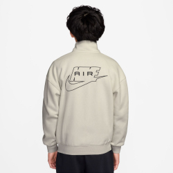 NIKE Air Fleece Trainingsjacke Kinder 072 - light bone/black/black XS (122-128 cm)