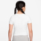 NIKE Sportswear Slim Cropped Ribbed T-Shirt Mädchen 100 - white M (137-146 cm)
