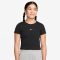 NIKE Sportswear Slim Cropped Ribbed T-Shirt Mädchen 010 - black M (137-146 cm)