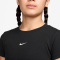 NIKE Sportswear Slim Cropped Ribbed T-Shirt Mädchen 010 - black M (137-146 cm)