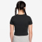 NIKE Sportswear Slim Cropped Ribbed T-Shirt Mädchen 010 - black M (137-146 cm)